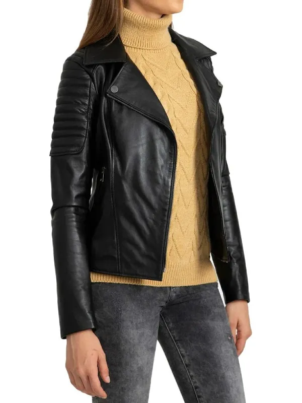 Biker-Jacket-Women-Black-Quilted-Leather