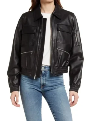 Black-Bomber-Leather-Jacket-Womens