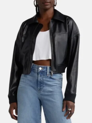 Black-Leather-Cropped-Bomber-Jacket