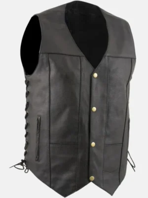 Black-Leather-Vest