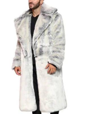 White Chinchilla Long Fur Coat