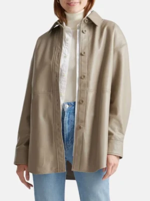 beige leather shirt jacket womens_5f4269fd c378 4573 9cd3 726bb0a2c3de