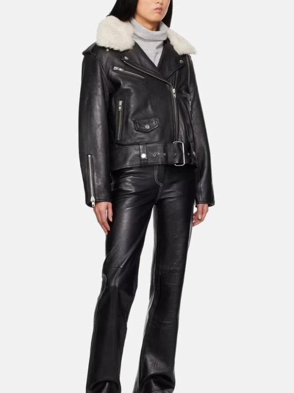 black biker leather jacket women fur collar_8d91b14f 69ec 4b2c ae7c 3b742a1362d3