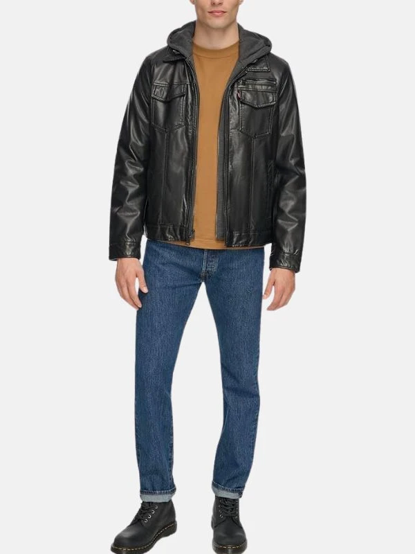 black hooded leather jacket men_64304a3d 15af 41f3 8c11 5c31e788e330