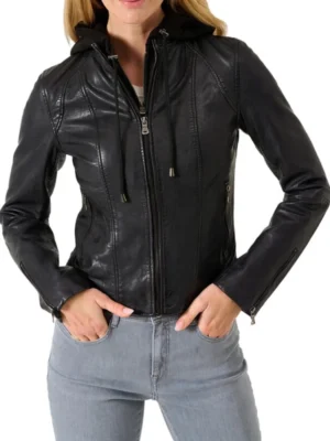 black hooded leather jacket_2ac8dce3 9d4f 43b2 bb76 46d2ba185c0a