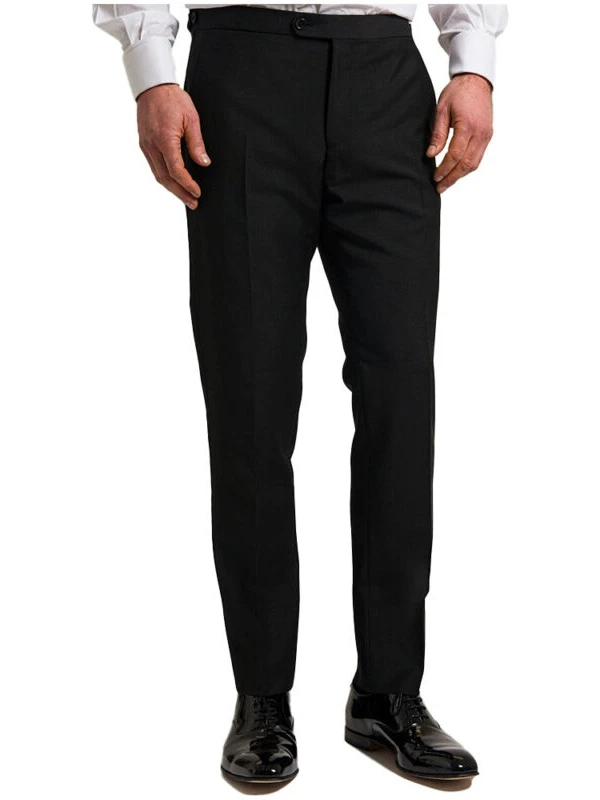 front mens dinner suit black trouser