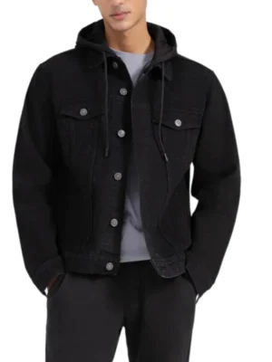 mens black denim jacket