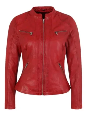 red leather jacket