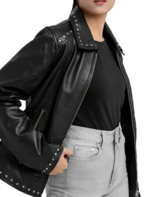 studded black leather biker jacket womens_179e0775 8132 470a 8673 cd6595bb3d45