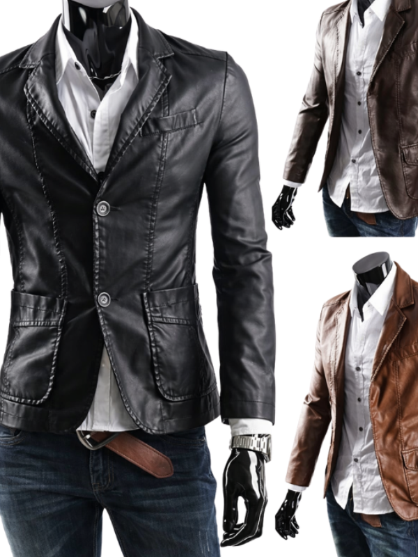 Casual Smart Designers Leather Blazer