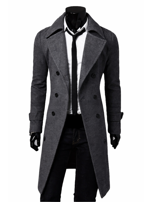 Double Breasted Casual Slim Fit Trench Coat