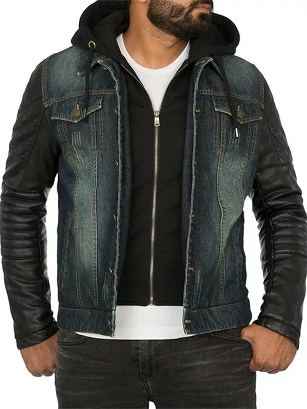 Leather Denim Jacket jpg