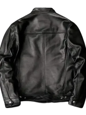 Mens Biker Leather Black Jacket Motorcycle Hunt For Sale