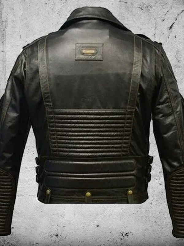 Mens Multi Pocket Leather Jacket