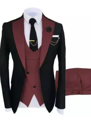 Mens Slim Fit 3 Piece Burgundy Wedding Tuxedo1_764c62bf d66c 4566 afec 3bc0686fcdbc 358434