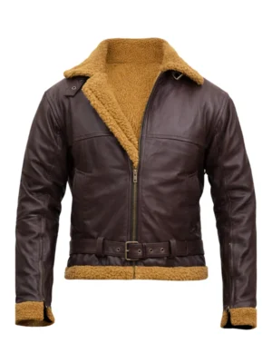 Sheepskin B3 Mens Shearling Bomber Leather Jacket