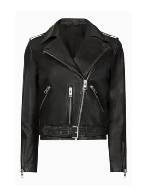 Women-Belted-Biker-Leather-Jacket