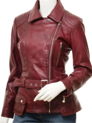 Women Distressed Biker Burgundy Leather Jacket 1_5a6df890 7525 47c9 99ea 6ffabeb5106a 668415