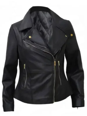 Women Slim Fit Biker Style Jacket