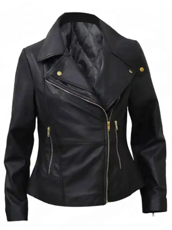 Women Slim Fit Biker Style Jacket