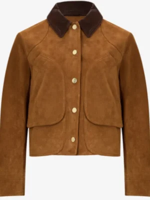 Womens Walters Crop Suede Jacket