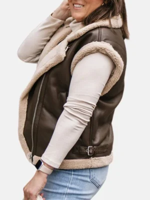 brown faux shearling vest for_1de9c0e8 2412 48cb 95f7 2b3e9a69b10f