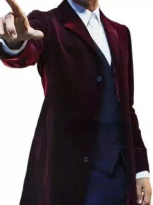 mens 12th doctor who peter capaldi maroon coat transformed