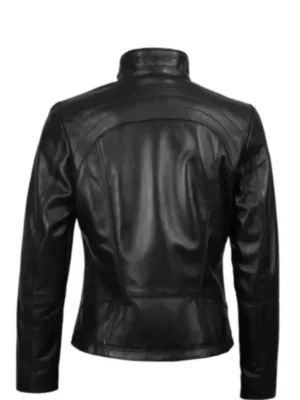 Cafe Racer Slim Fit Black Leather Jacket