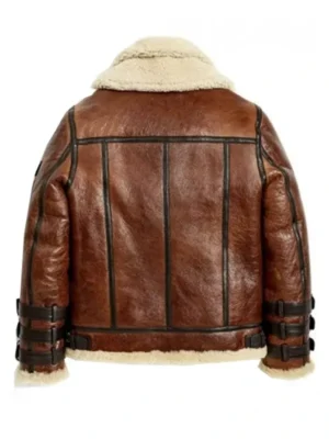 Mens Wear Brown Leather Aviator Jacket