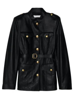 Womens Slim FIt Black Buckle Belt Leather Jacket 1_4489dc4c 2361 486a 924c a5cfd06cddfd