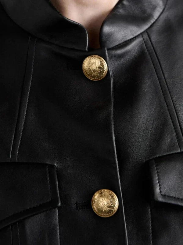 Womens Slim FIt Black Buckle Belt Leather Jacket 5_12d00436 7600 4af4 ad84 7d0e5b63780b