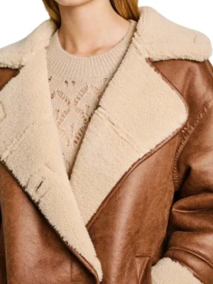 Womens White and Brown Sherpa Aviator Pilot Coat_0c51a961 bcb4 4262 a5c7 7c21d5643838 192154