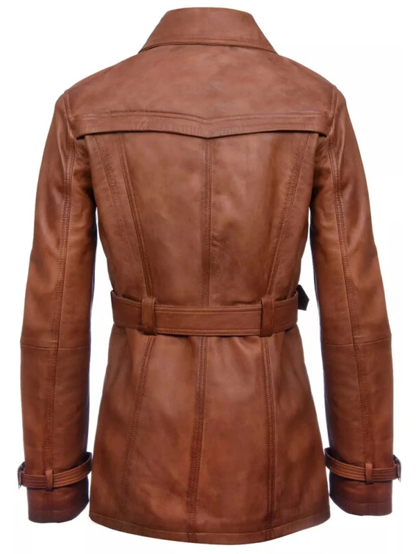 leather trech coat_ womens