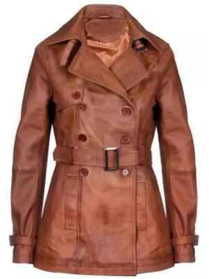 leather trech coat_for womens