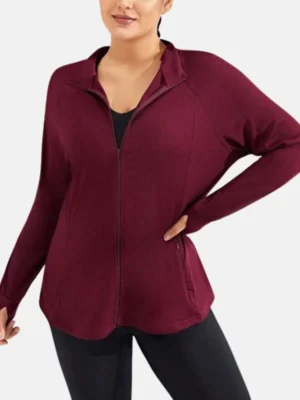 womens burgundy designer zip up fleece_a3829304 356b 488e a794 07b7d21a94a5