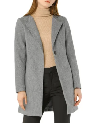 womens grey wool coat
