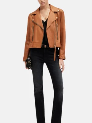 womens mustard brown asymmetrical leather jacket_14402415 0f0b 47f3 8b32 5dab559c5470