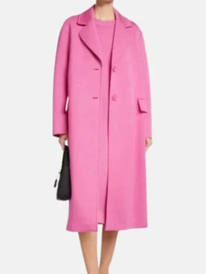 womens pink single breasted long coat_9baf1aba f645 45f2 b3d3 5a3f780bd2b8