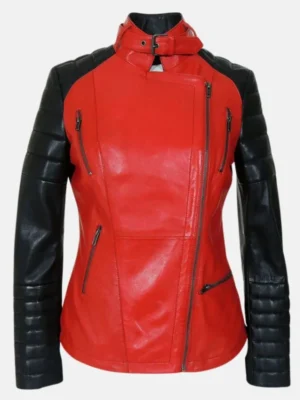 womens red and black leather biker jacket_62e26279 9724 4ebd a33a 4da13e93d4b0