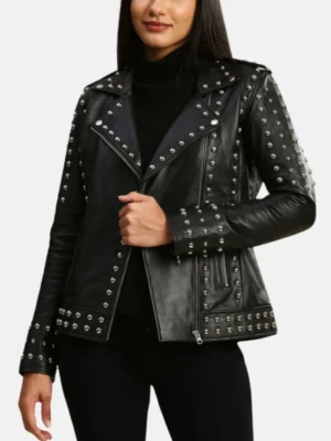 womens studded motorcycle black punk leather jackets_47c114eb ff3f 4a58 980c dbbee206ef10
